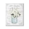 Stupell Industries Vintage Parisian Floral Bouquet White Farmhouse Flowers Canvas Wall Art